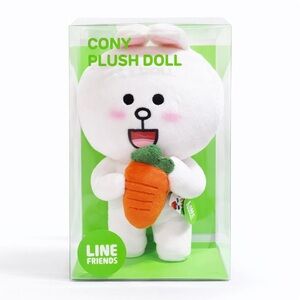 LINE FRIENDS Cony Plush Doll w/ Carrot – New in Box​